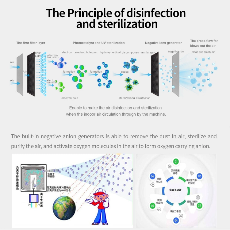 High Flow Cartridge Other Air Purifiers Cleaner Sterilizer and Humidifier Large Negative Ion Generator Air Cleaning Equipment