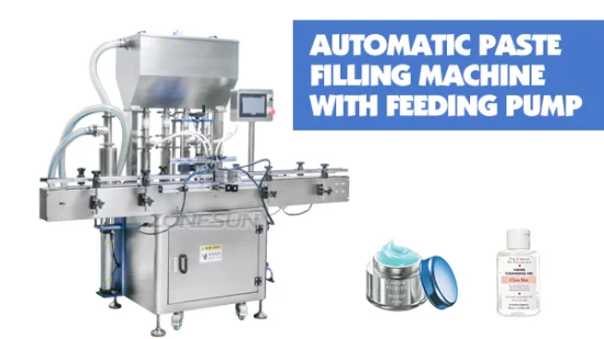 Zonesun Automatic Cosmetic Cream Paste Filling Machine with Feeding Pump